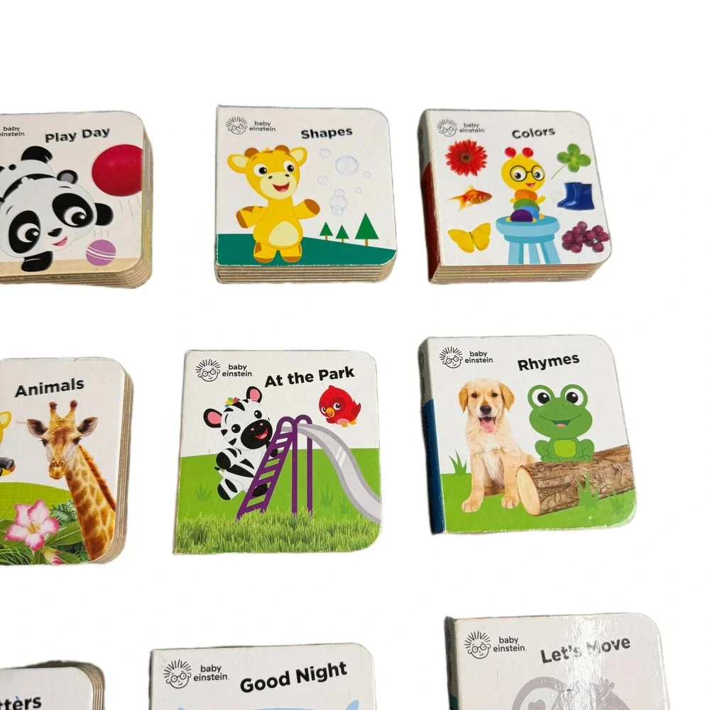 Baby Einstein My First Library 12 Board Book Block Set with Carrying Case Case - Picture 12 of 16